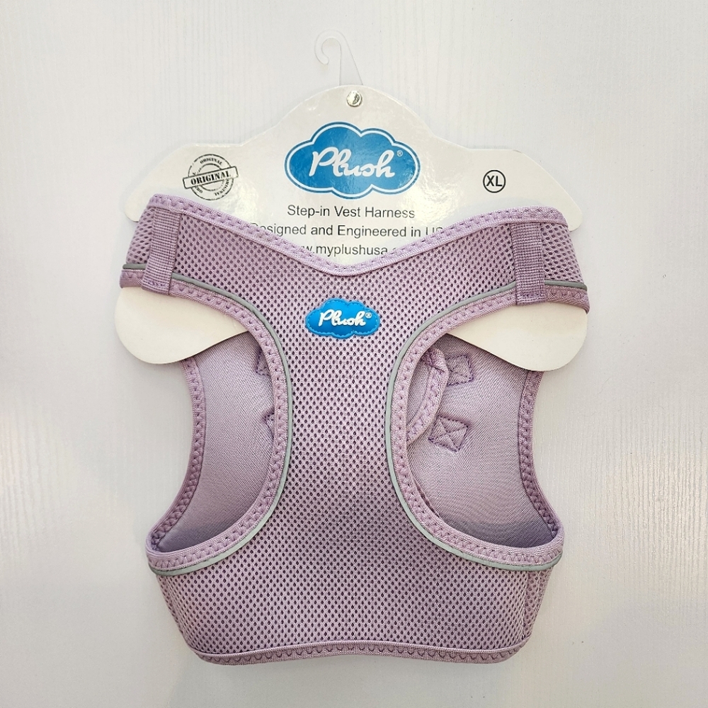 New Plush Step-in Vest Harness Lavender XLarge